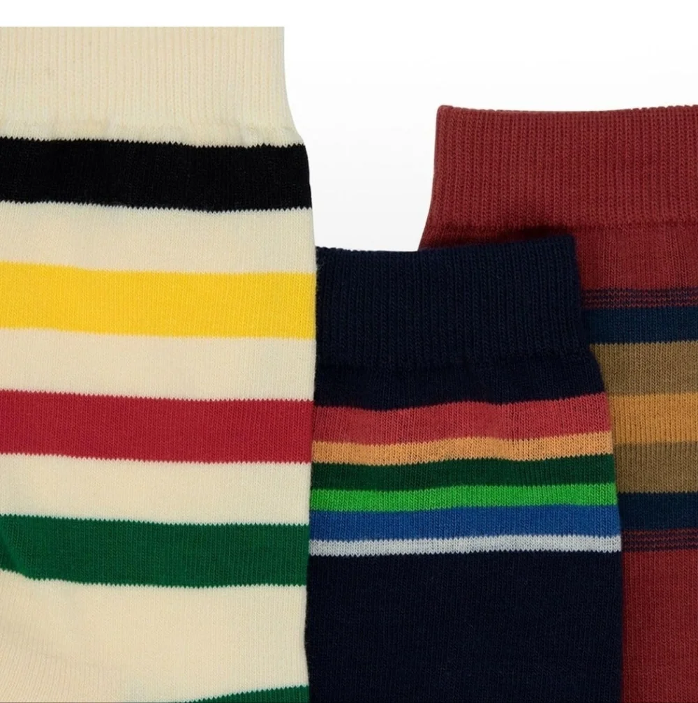 Pendleton Large Kids Striped 3 Pair Crew Socks National Park Collection - Picture 2 of 10